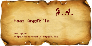 Haaz Angéla névjegykártya